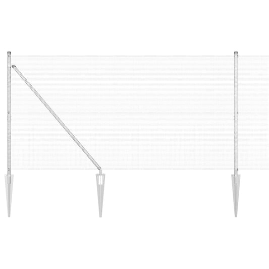 vidaXL Φράχτης Γαλβανισμένου Συρματόπλεγμα με 13 Άγκυρες 1.2x25 μ Γαλβανισμένο Ατσάλι