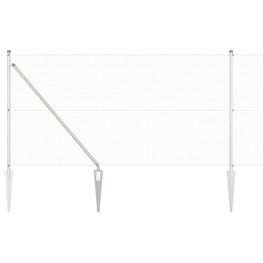 vidaXL Γαλβανισμένος Συρμάτινος Φράχτης με 13 Σπικάκια 1.4x25 μ Γαλβανισμένος Χάλυβας