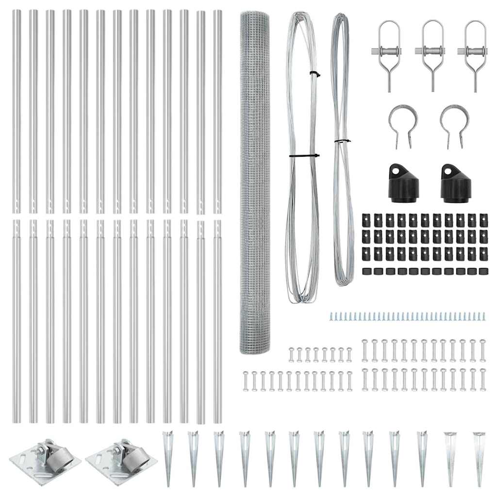 vidaXL Φράχτης με Λωρίδες 1,5x25 μ Γαλβανισμένος Χάλυβας
