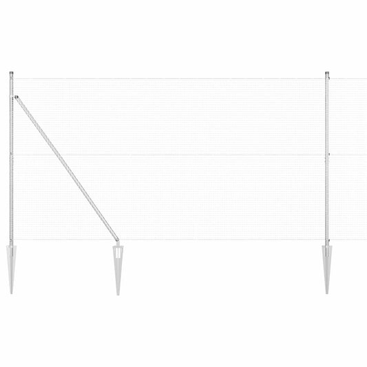 vidaXL Φράχτης με 13 Στηθαία 1.5x25 μ Γαλβανισμένο Ατσάλι