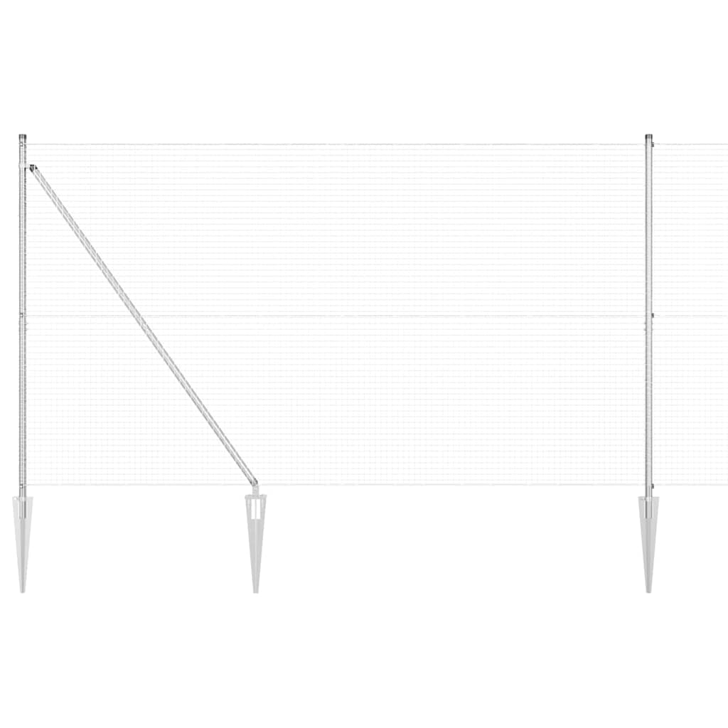 vidaXL Συρματόπλεγμα με 13 αγκύρες 1.6x25 μ Γαλβανισμένου σιδήρου