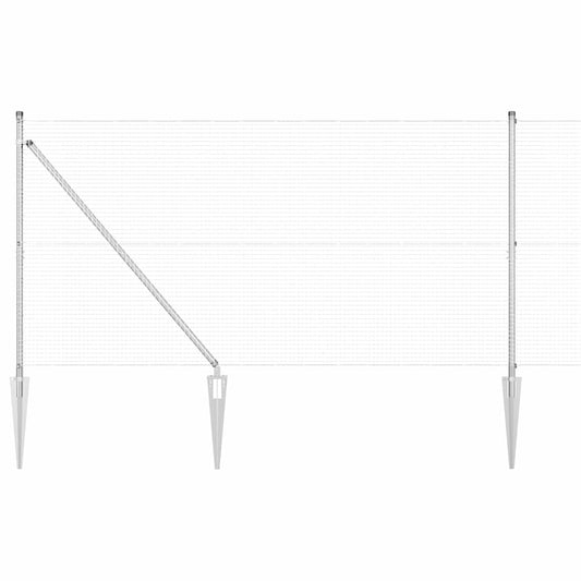 vidaXL Γαλβανισμένος Φράχτης με 13 Σπιράλ Πόστες 1.2x50 μ Γαλβανισμένο Ατσάλι