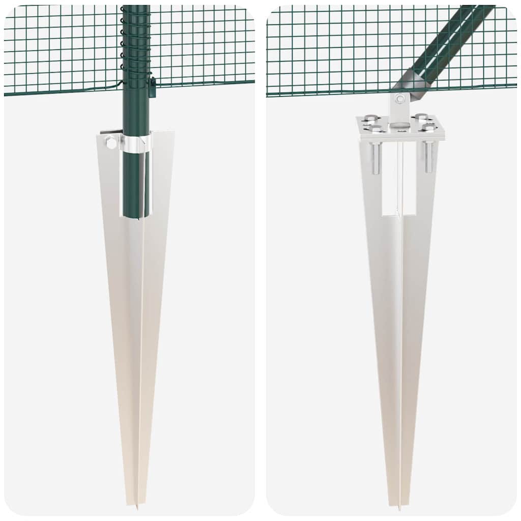 vidaXL Συρματοπλέγμα με 7 κοχλίες Πράσινο 1.5x10 μ Ατσάλι