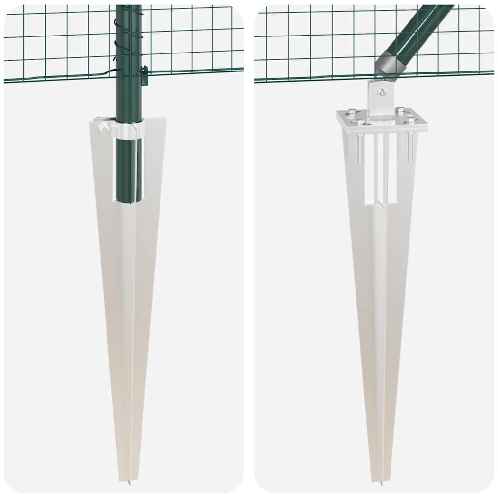 vidaXL Σετ Στυλών PVC Σετ 2 Πράσινο PVC 25 x 1.5 μ. Ανθεκτικό