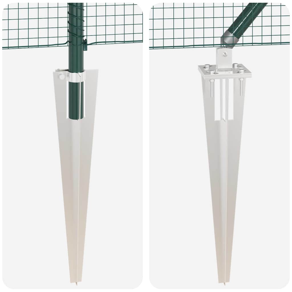 vidaXL Φράχτης Συρματόπλεγμα με 13 Στερεωτές Πιέσεις Πράσινος 0.5x50 μ Χάλυβας