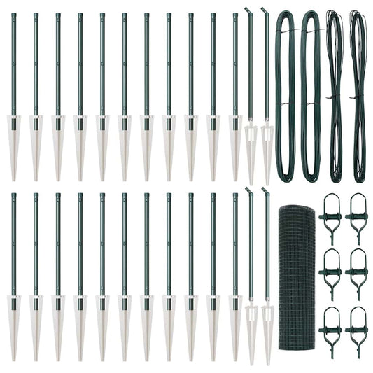 vidaXL Φράχτης με Συγκολλητό Σύρμα με 13 Στελέχη Πιτσαρίας Πράσινος 0.6x50 μ Μέταλλο