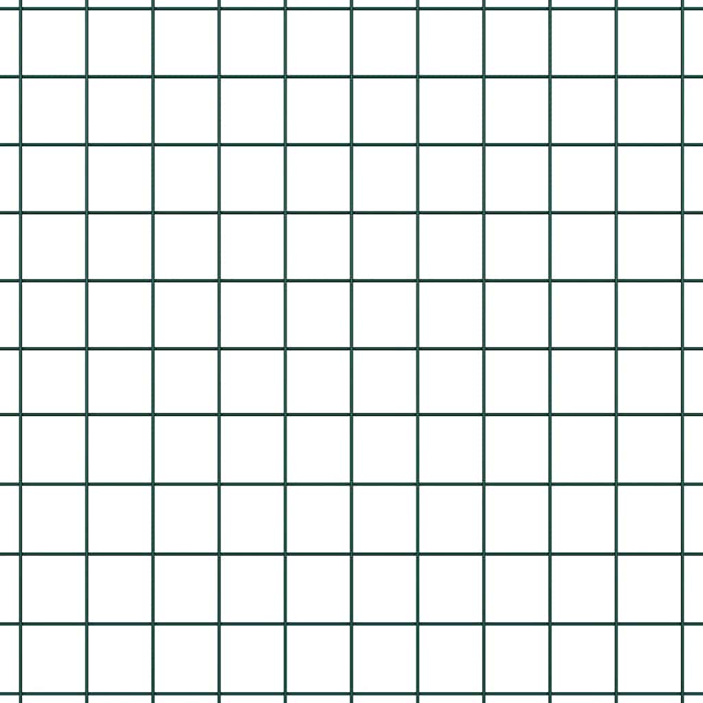 vidaXL Welded Wire Fence με 13 Άγκυρες Πράσινο 0.8x50 μ Χάλυβα