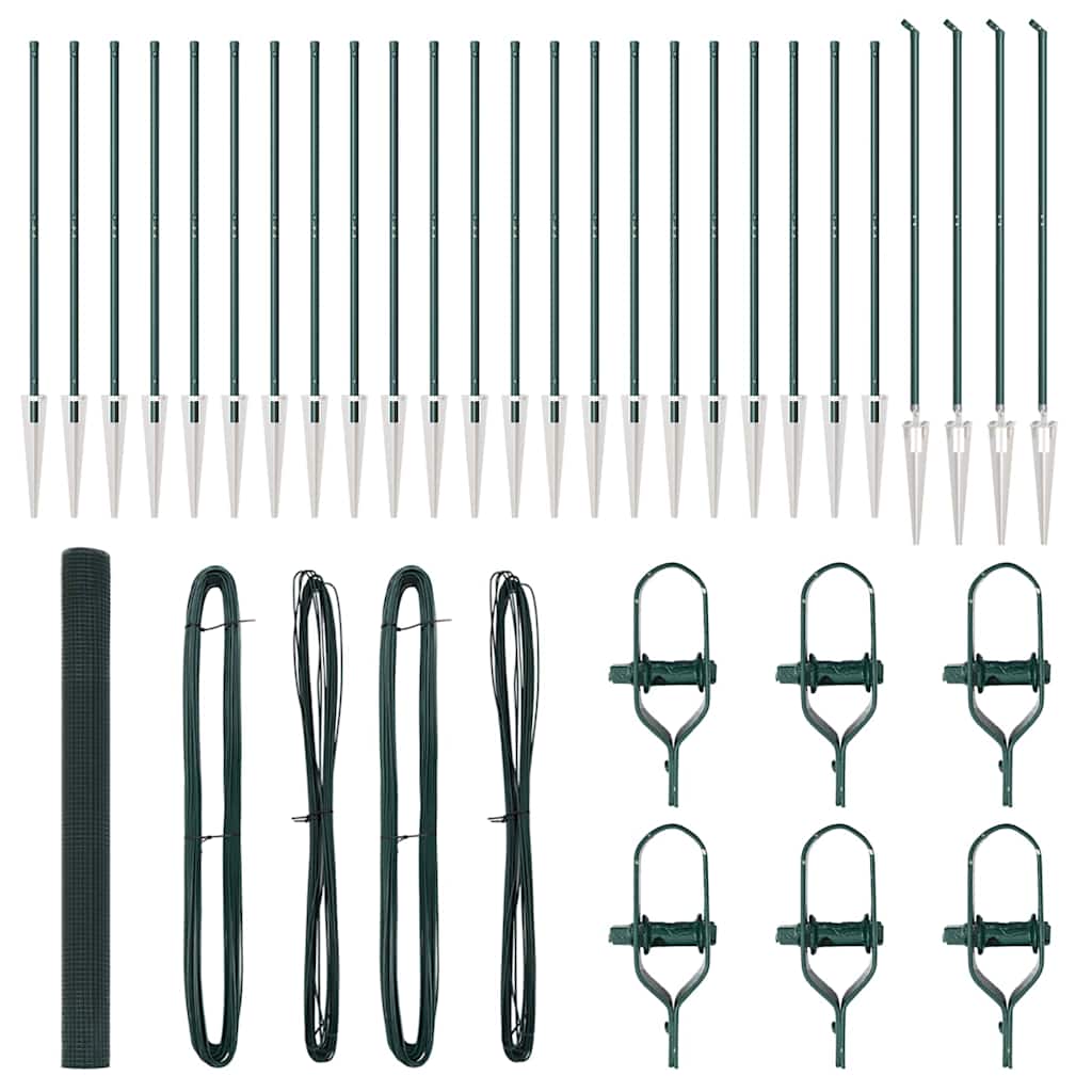 VidaXL Φράχτης από Συρματόπλεγμα με 13 Σπικάντρες Πράσινος 1,5x50 μ Χάλυβας