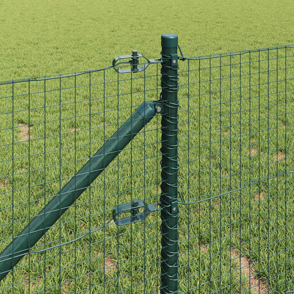 vidaXL Welded Wire Fence με 13 Spike Posts Πράσινο 0.8x100 m Χάλυβας