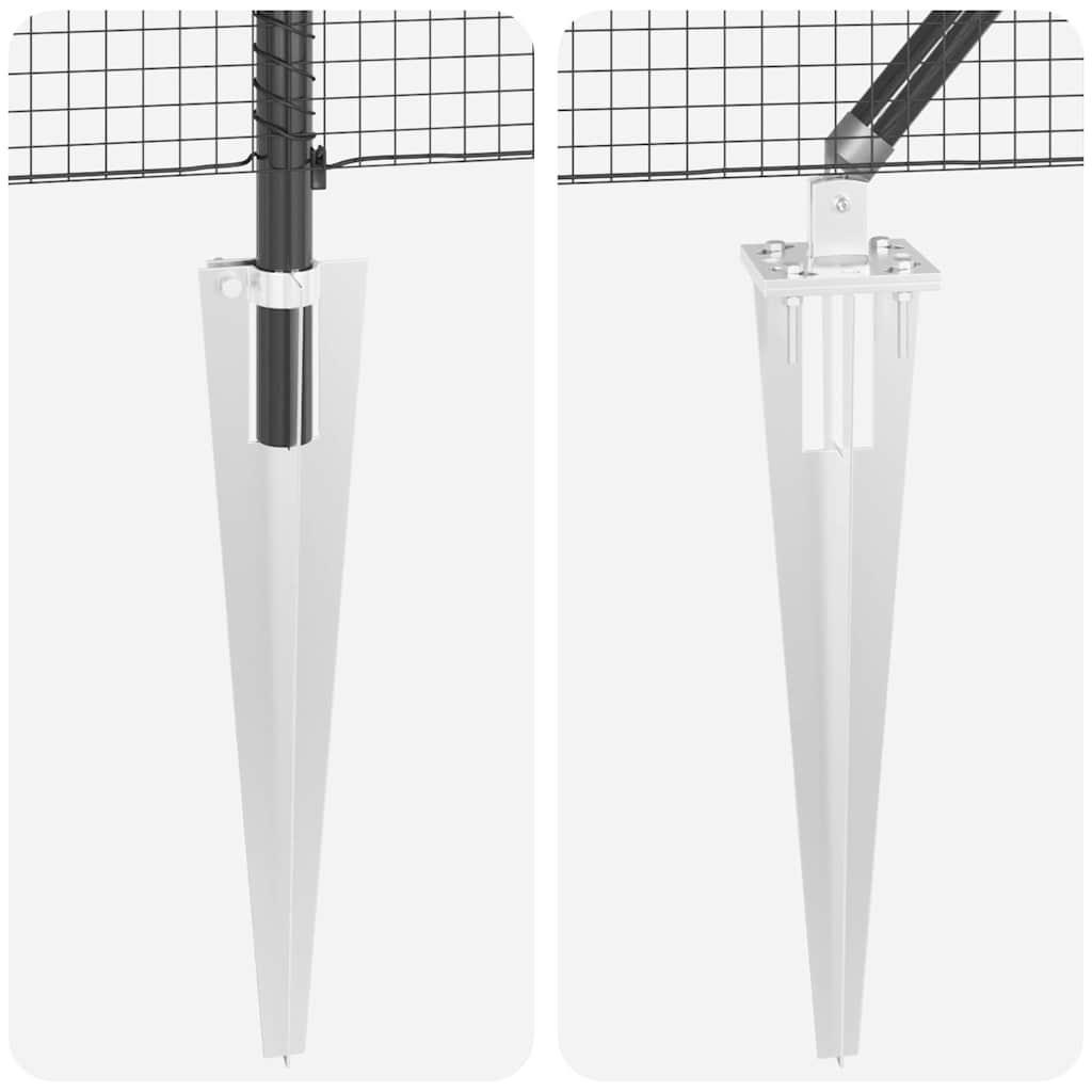 vidaXL Φράχτης από Συρματόπλεγμα με 13 Στερεώσεις Γκρι 1.2x25 μ Ατσάλι