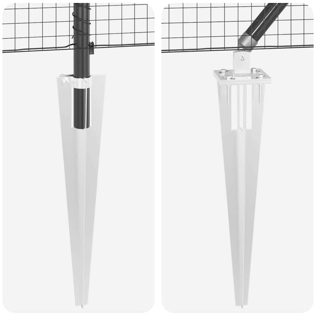 vidaXL Συρματόπλεγμα με 13 αναρτήσεις Γκρι 1.2x50 μ ατσάλινου