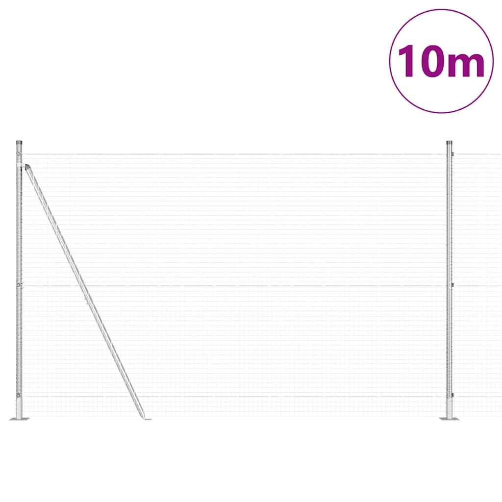 vidaXL Συρματόπλεγμα με Σκυρόδεμα 10 x 1,5 m Γαλβανισμένος Χάλυβας