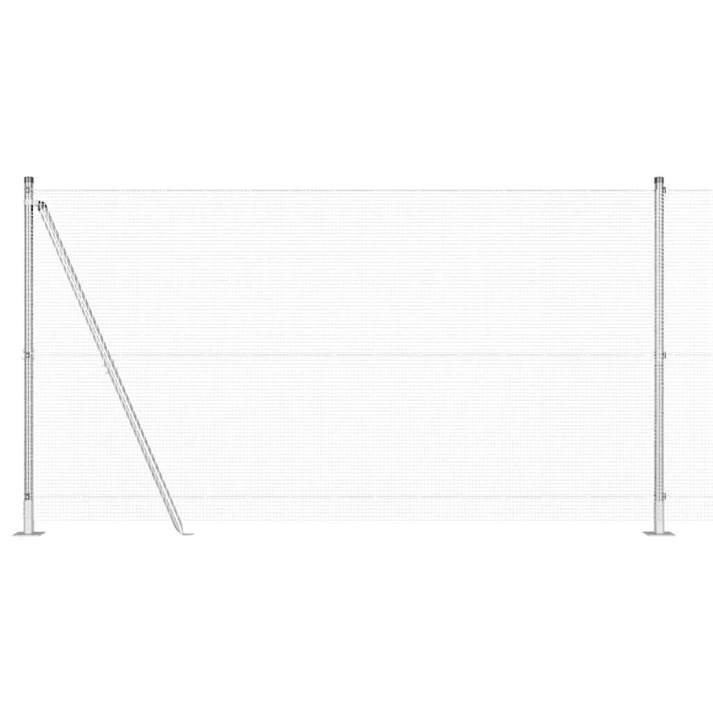 vidaXL Φράχτης με 13 Στυλ Δακτυλίου 1.2x25 μ Γαλβανισμένος Χάλυβας