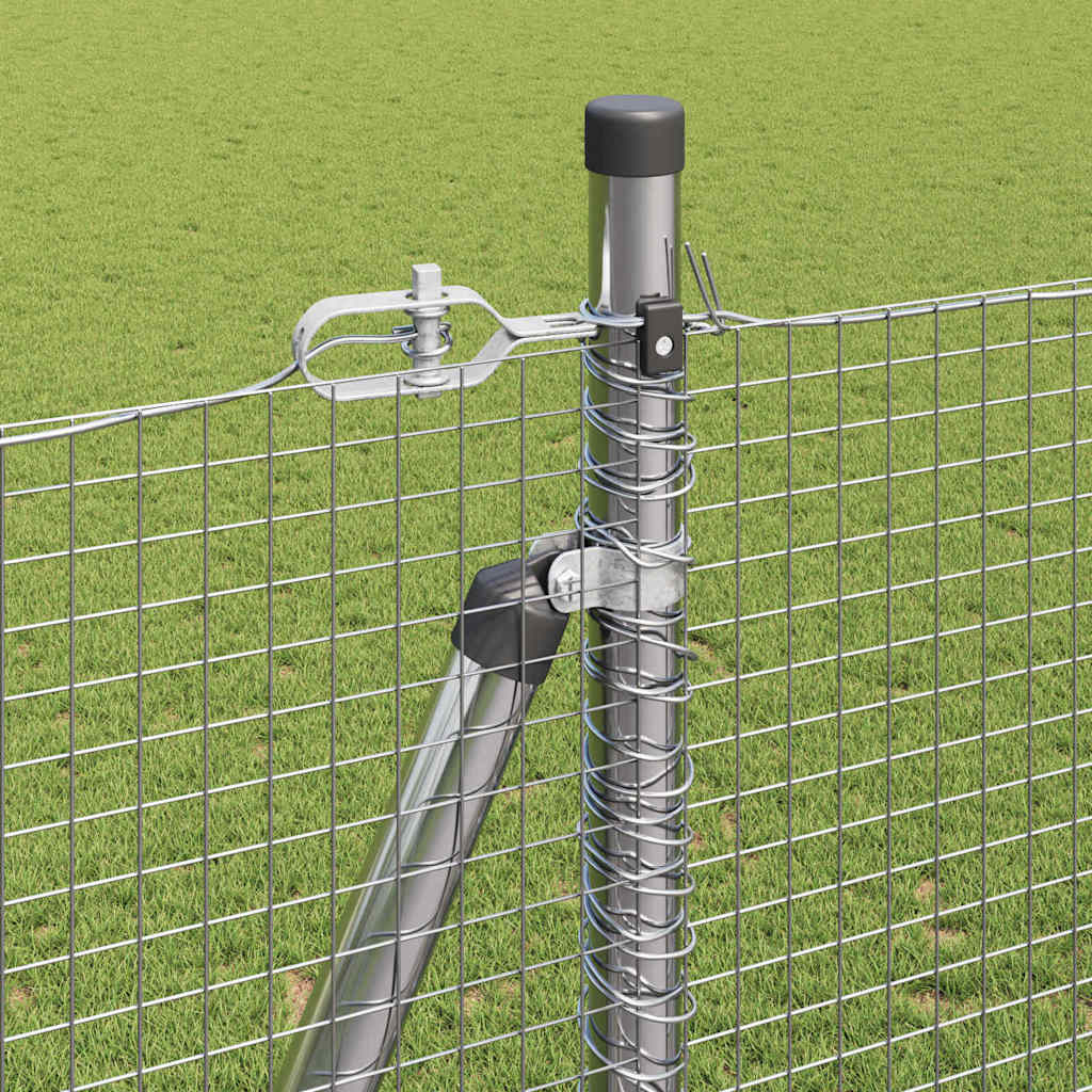 vidaXL Γαλβανισμένος φράκτης με 13 φλαντζόπροκες 1.5x25 μ