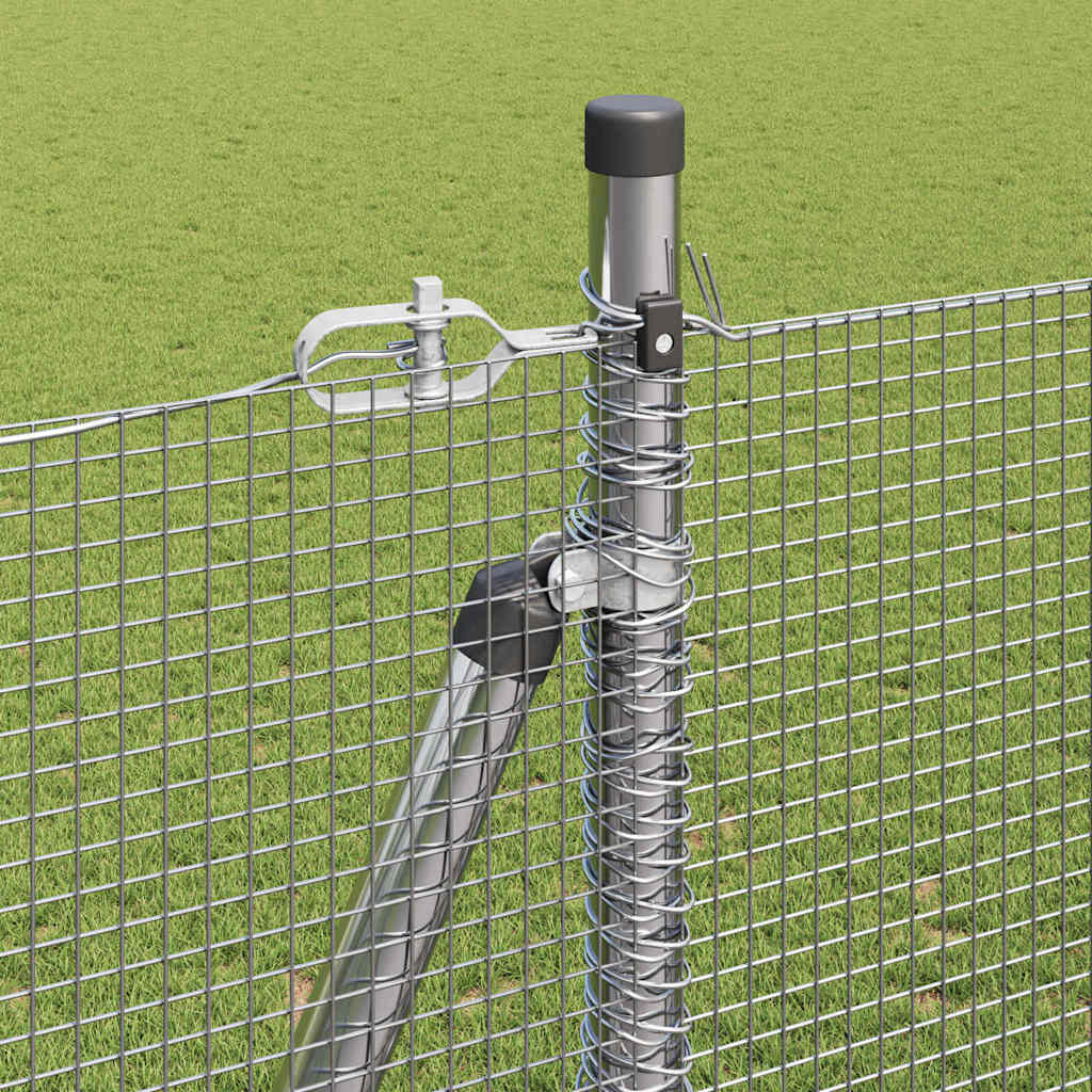 vidaXL Γαλβανισμένο Συρματόπλεγμα με 13 Στήλες με Φλάντζες 1.4x50 μ