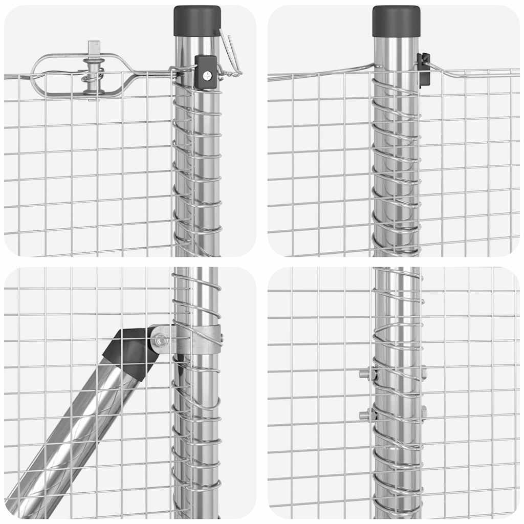 vidaXL Συρματόπλεγμα με Σκυρόδεμα 50 x 1,4 μ Γαλβανισμένος Χάλυβας