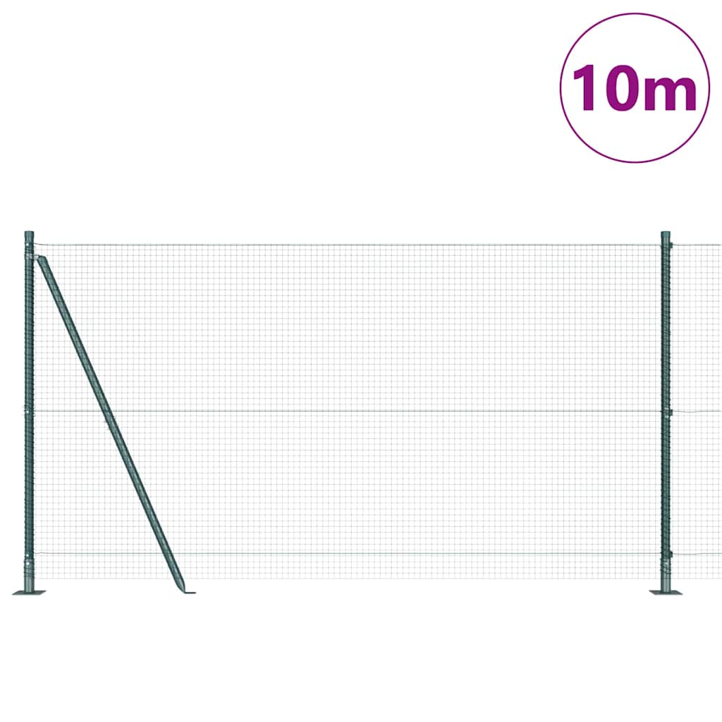 vidaXL Συρματόπλεγμα με Σκυρόδεμα 10 x 1,2 μ PVC-Επικαλυμμένο Ατσάλι