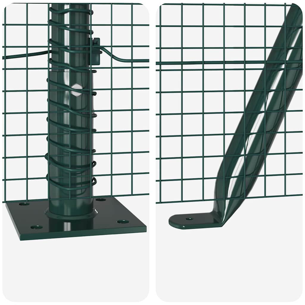 vidaXL Συρματόπλεγμα με Σκυρόδεμα 10 x 1,6 m PVC-Επικαλυμμένο Ατσάλι