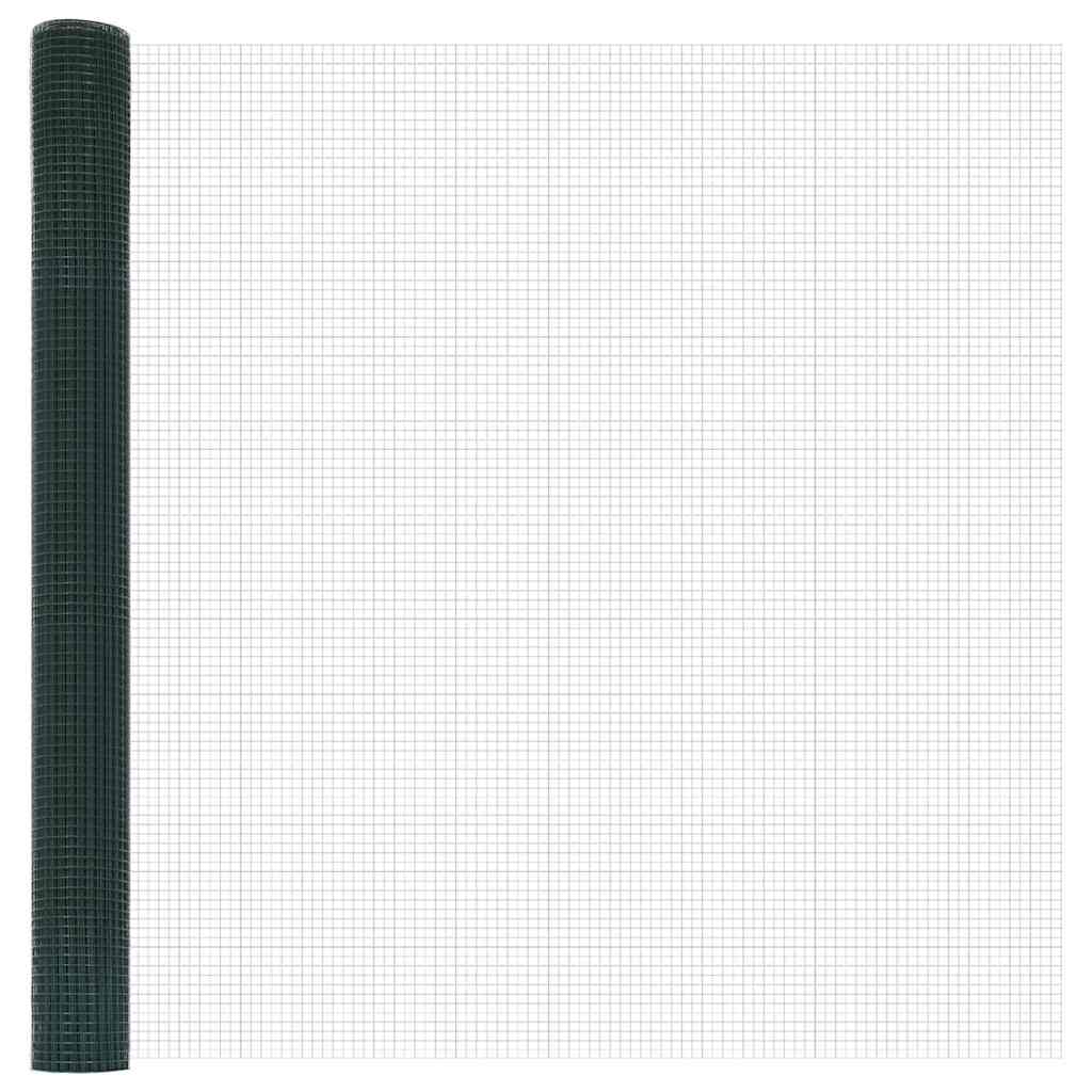 vidaXL Συρματόπλεγμα με Σκυρόδεμα 10 x 1,6 m PVC-Επικαλυμμένο Ατσάλι