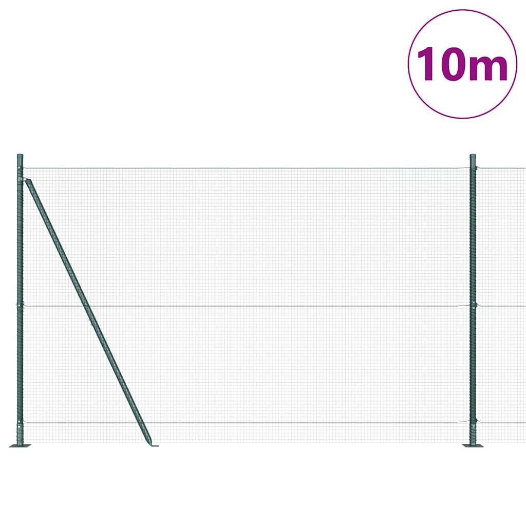 vidaXL Συρματόπλεγμα με Σκυρόδεμα 10 x 1,6 m PVC-Επικαλυμμένο Ατσάλι