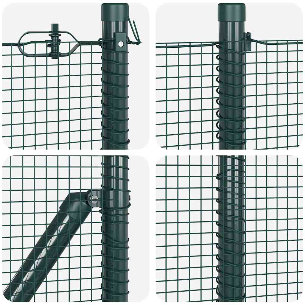 vidaXL Συρματόπλεγμα με Σκυρόδεμα 25 x 0,5 m PVC-Επικαλυμμένο Ατσάλι