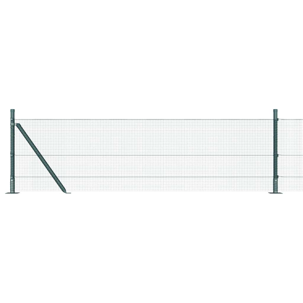 vidaXL Συρματόπλεγμα με Σκυρόδεμα 25 x 0,5 m PVC-Επικαλυμμένο Ατσάλι