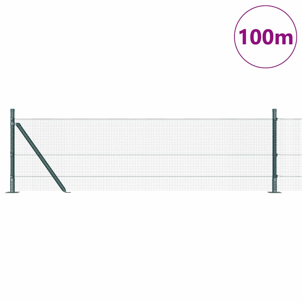 vidaXL Συρματόπλεγμα με Σκυρόδεμα 100 x 0,4 μ. PVC-Επικαλυμμένο Ατσάλι