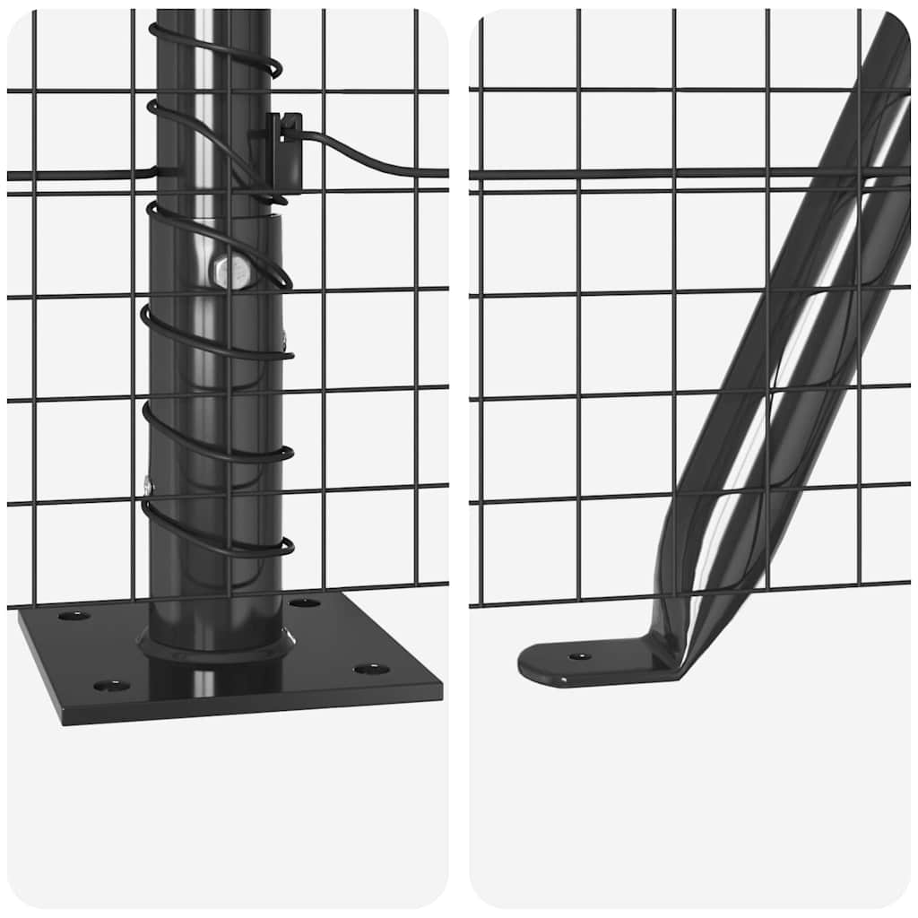 vidaXL Συρματόπλεγμα με Σκυρόδεμα 10 x 0,4 m PVC-Επικαλυμμένο Ατσάλι