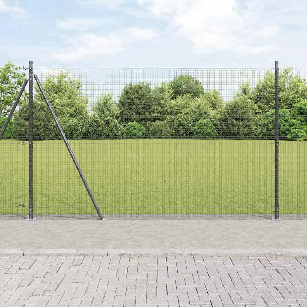 vidaXL Συρματόπλεγμα με Σκυρόδεμα 10 x 1,5 m PVC-Επικαλυμμένο Ατσάλι