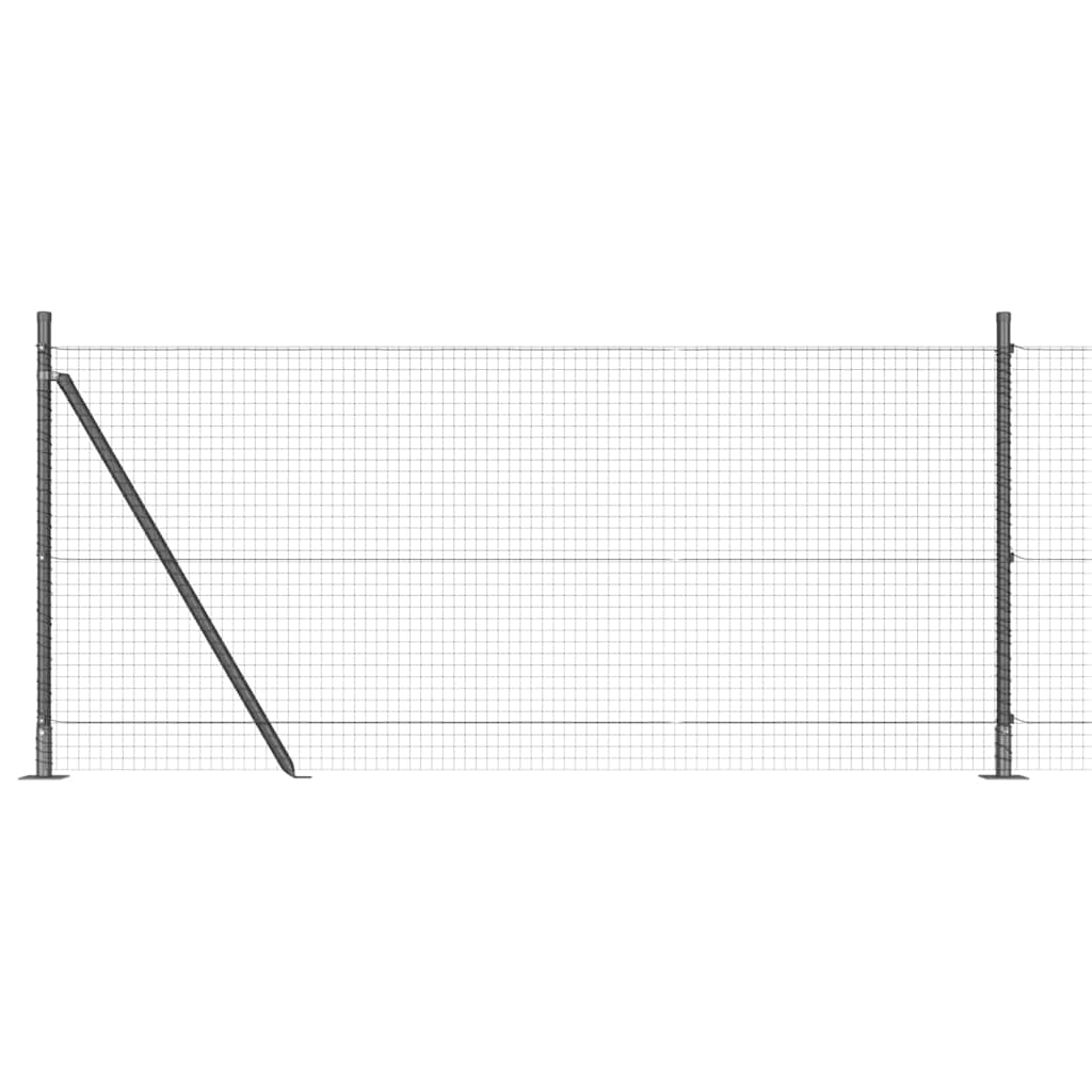 vidaXL Συρματόπλεγμα με Σκυρόδεμα 25 x 0,8 m PVC-Επικαλυμμένο Ατσάλι