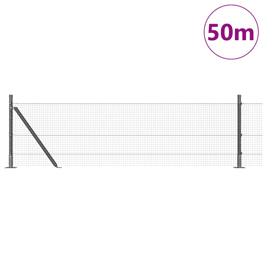 vidaXL Συρματόπλεγμα με Σκυρόδεμα 50 x 0,5 μ PVC-Επικαλυμμένο Ατσάλι