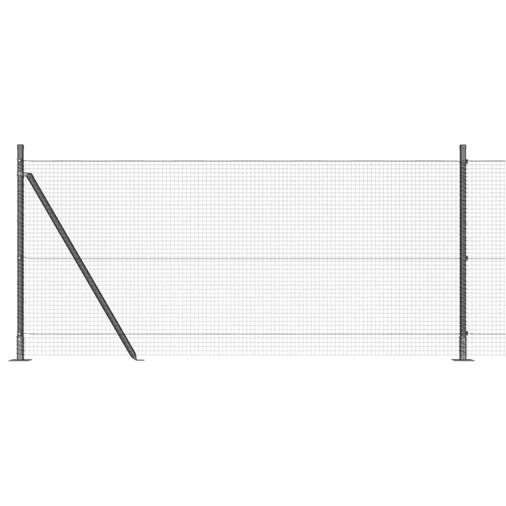 vidaXL Συρματόπλεγμα με Σκυρόδεμα 50 x 0,8 m PVC-Επικαλυμμένο Ατσάλι