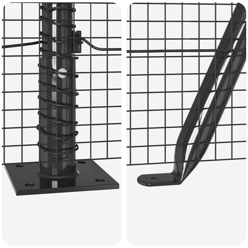 vidaXL Συρματόπλεγμα με Σκυρόδεμα 50 x 1 m PVC-Επικαλυμμένο Ατσάλι