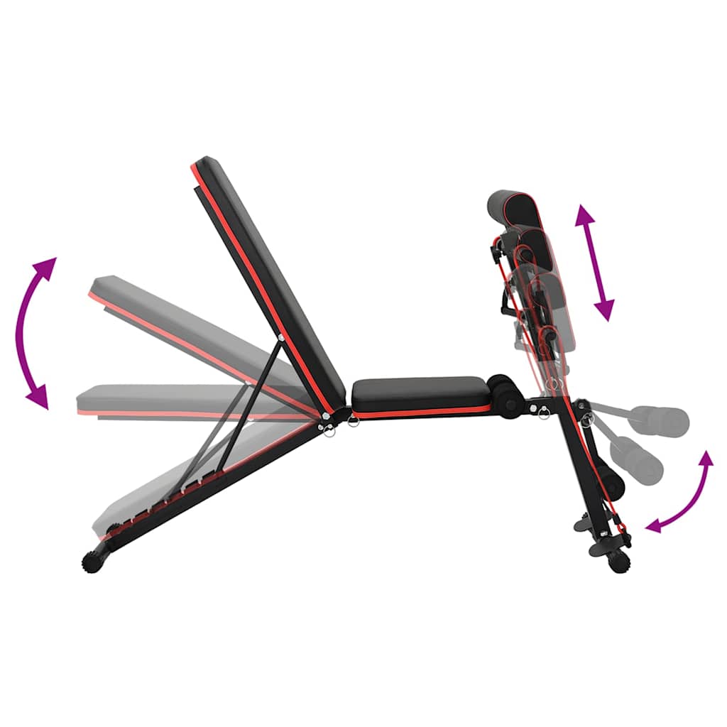 vidaXL Πάγκος Βαρών Μαύρο 132 x 54 x 100 εκ. Ατσάλι