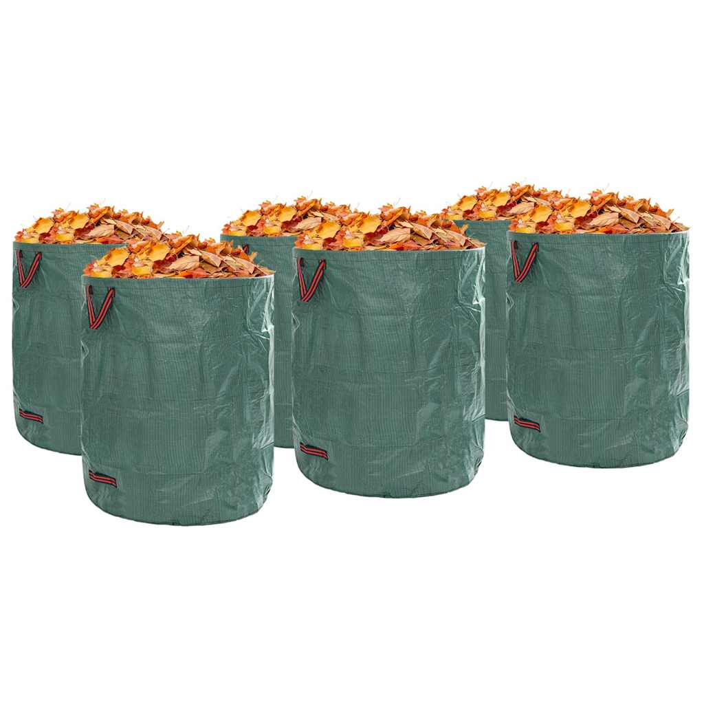 vidaXL Σακούλες Σκουπιδιών Κήπου 12 pcs 500 l Πράσινο Πολυπροπυλένιο