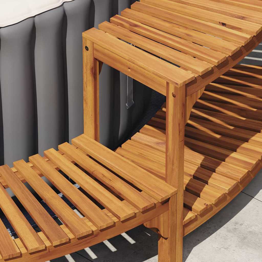 vidaXL Περίβλημα Τζακούζι Καφέ 272 x 120 x 55.5 εκ. Μασίφ ξύλο ακακίας