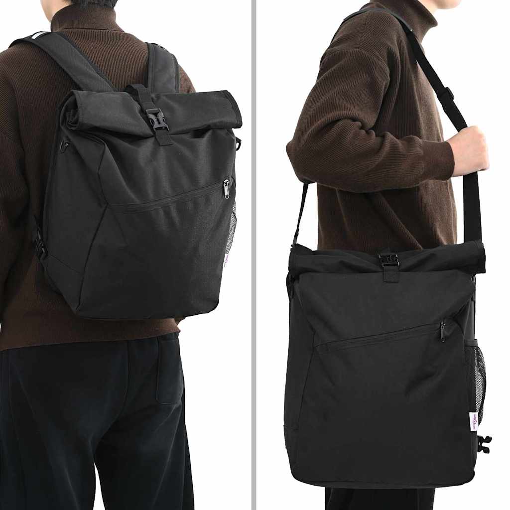 vidaXL Τσάντα Ποδηλάτου Μαύρο 33 x 16 x 60 εκ Πολυεστέρας