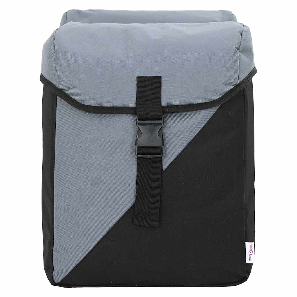 vidaXL Τσάντα Ποδηλάτου Γκρι και Μαύρο 31,5 x 15,5 x 40 εκ Πολυεστέρας