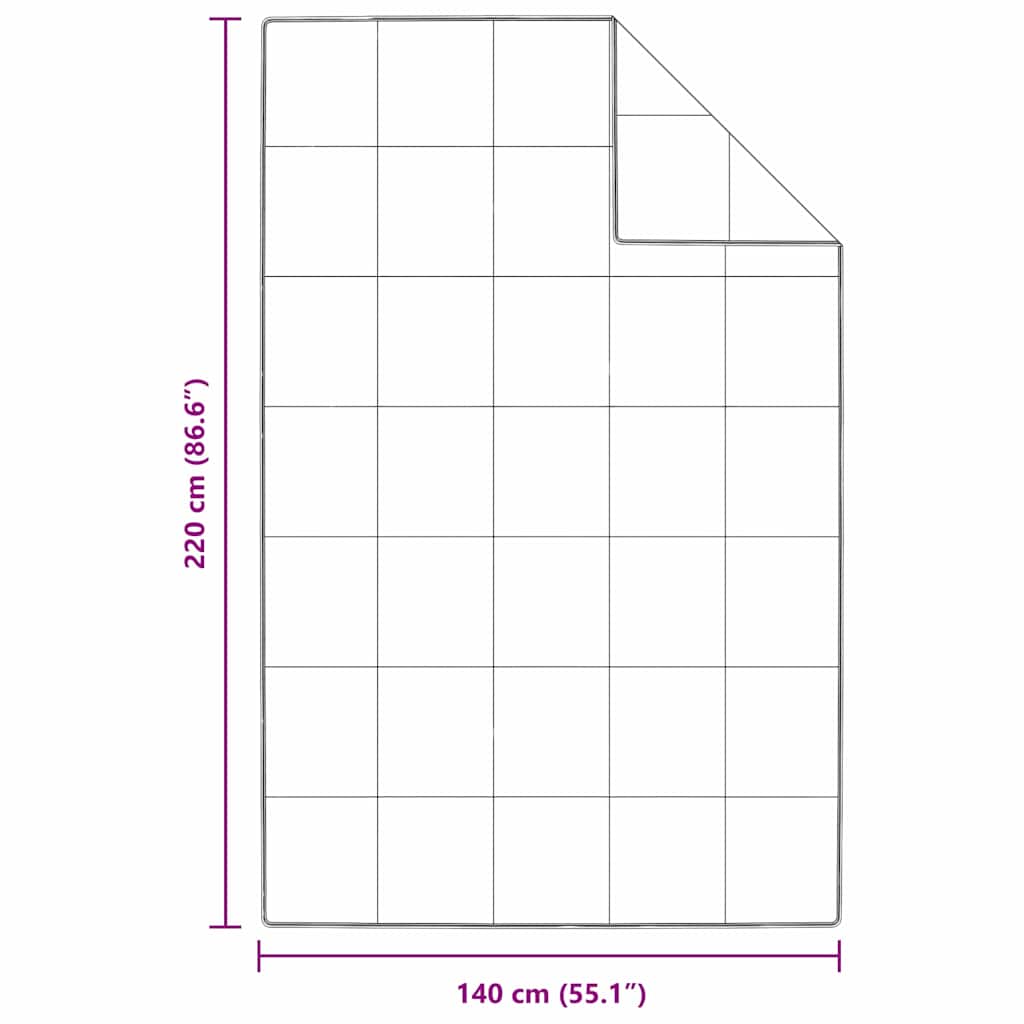 vidaXL Καλοκαιρινό Παπλωματοθήκη Λευκό 140 x 220 cm Φτερό