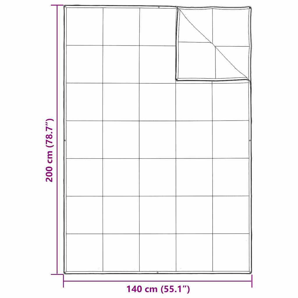 vidaXL Κουβέρτα 2 σε 1 Λευκό 140 x 200 cm Φτερό