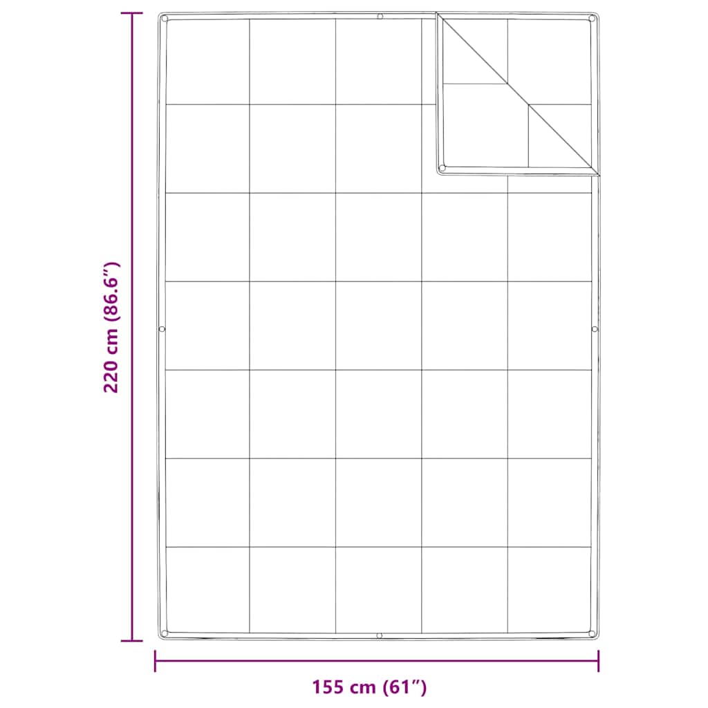 vidaXL Κουβέρτα 2 σε 1 Λευκό 155 x 220 cm Φτερό