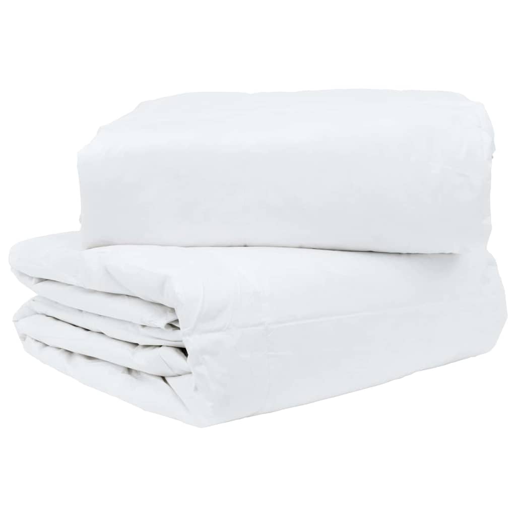 vidaXL Κουβέρτες & Πάπλωμα Λευκό 240 x 220 εκ. Πούπουλο