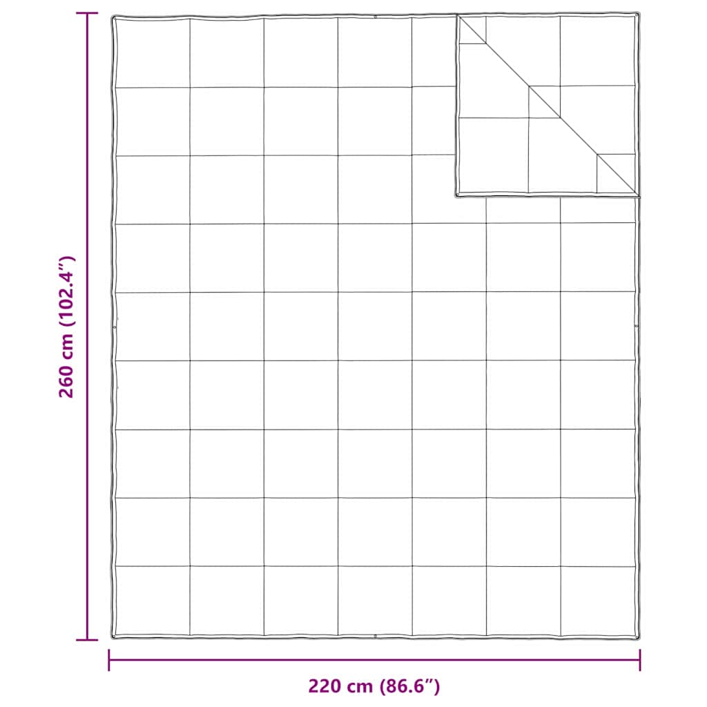 vidaXL Κουβέρτα 2 σε 1 Λευκό 260 x 220 εκ. Φτερό