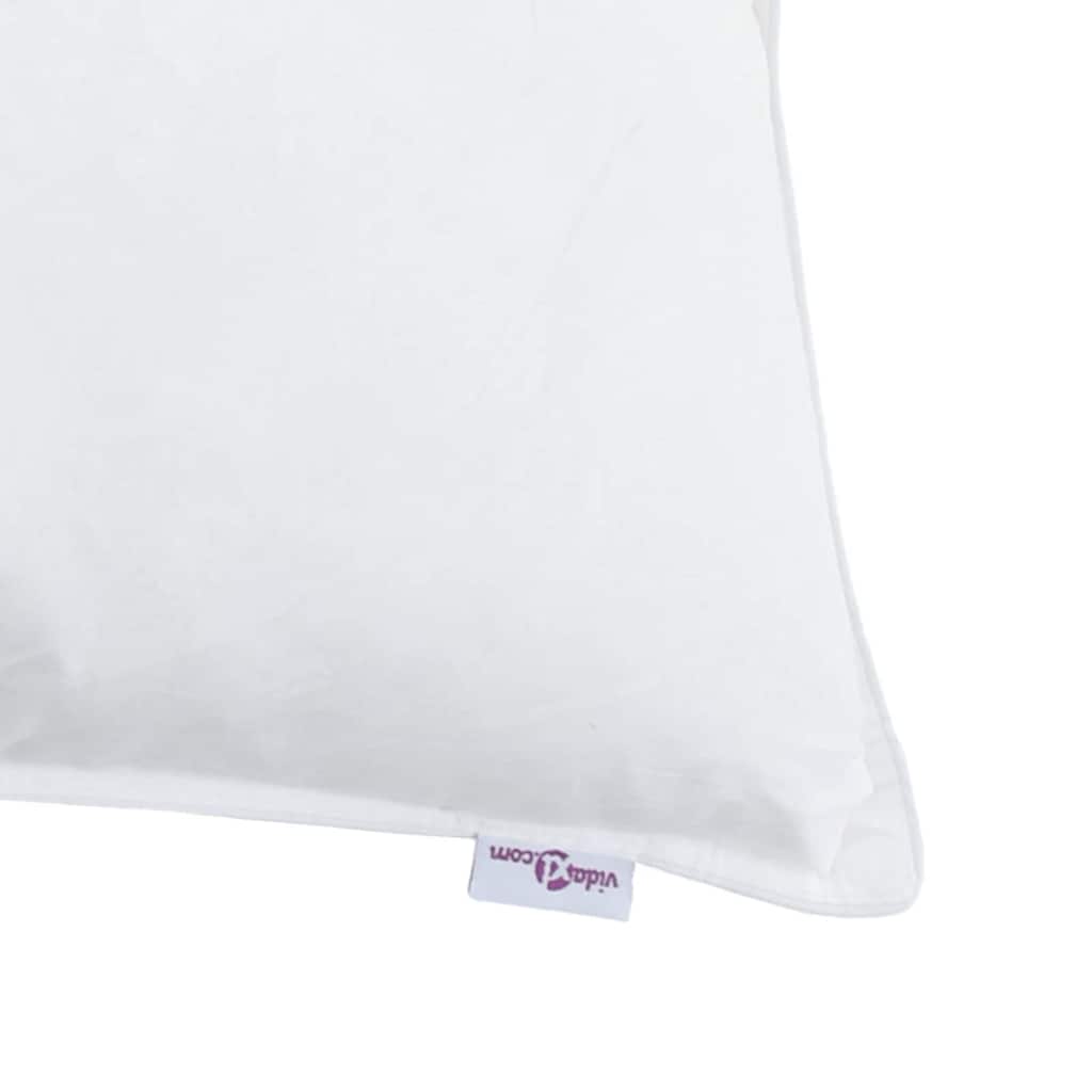 vidaXL Μαξιλάρι με μαξιλάρι Λευκό 40 x 80 cm Φτερό