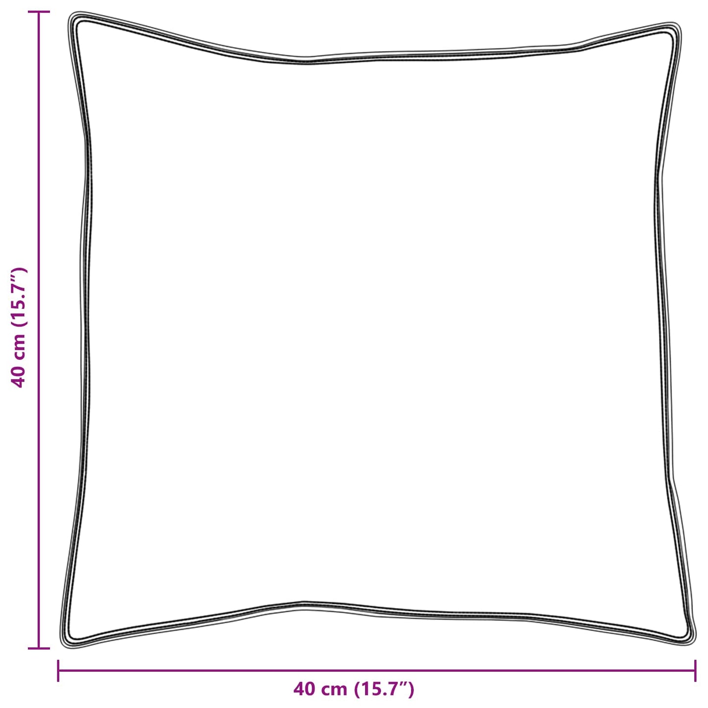 vidaXL Μαξιλάρι 2 τμχ. 40 x 40 cm Βαμβάκι Λευκό