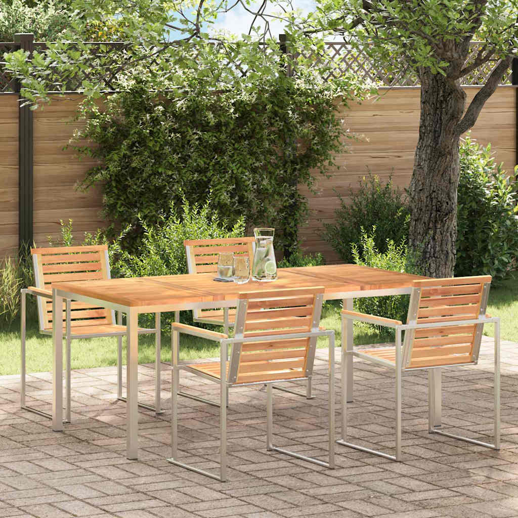 vidaXL ΤραπέζιΦαγητού Καφέ 180 x 90 x 75 cm Στερεό Ξύλο Τίκ