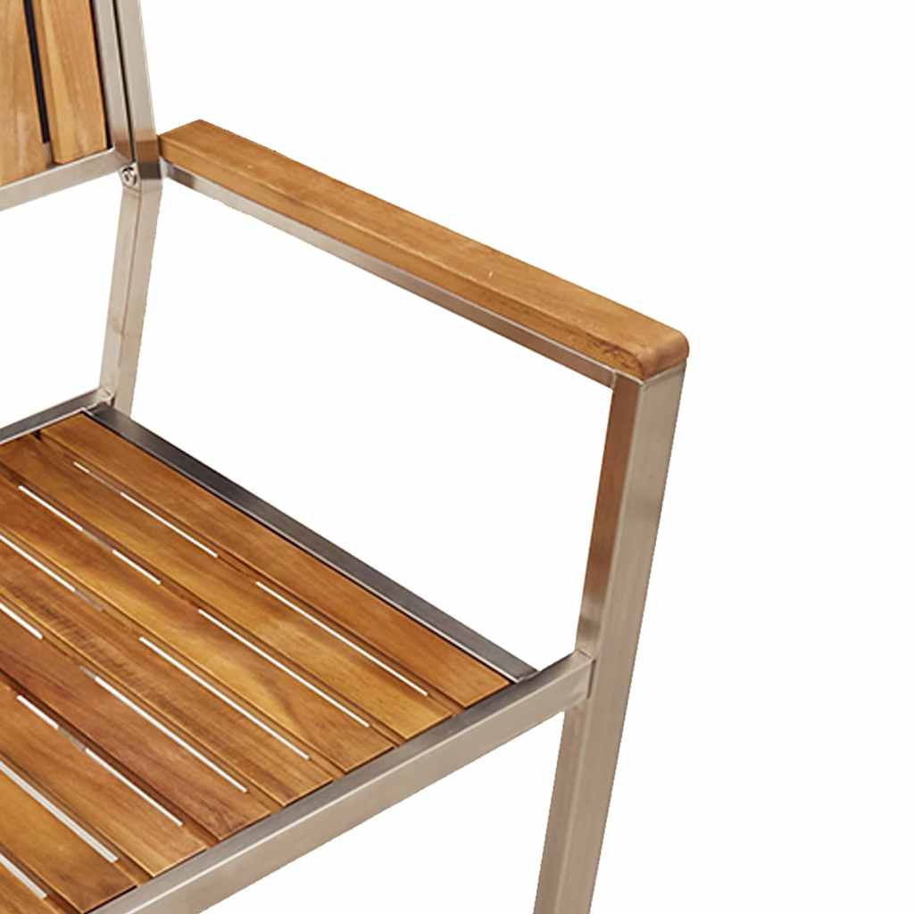 vidaXL Καρέκλα Κήπου 2 pcs Καφέ 56 x 54,5 x 87 εκ. Στερεό Ξύλο Ακακίας