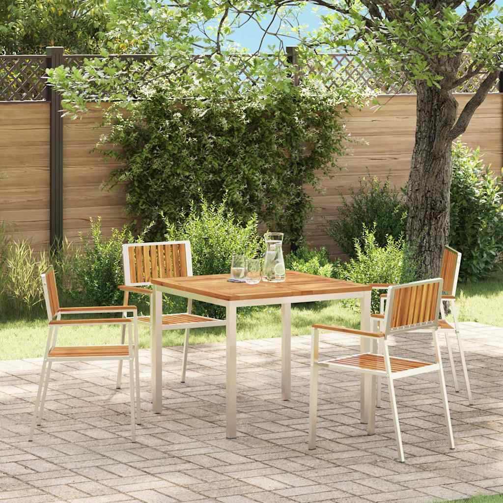 vidaXL Καρέκλα Κήπου 4 pcs Καφέ 56 x 54,5 x 87 εκ. Στερεό Ξύλο Ακακίας