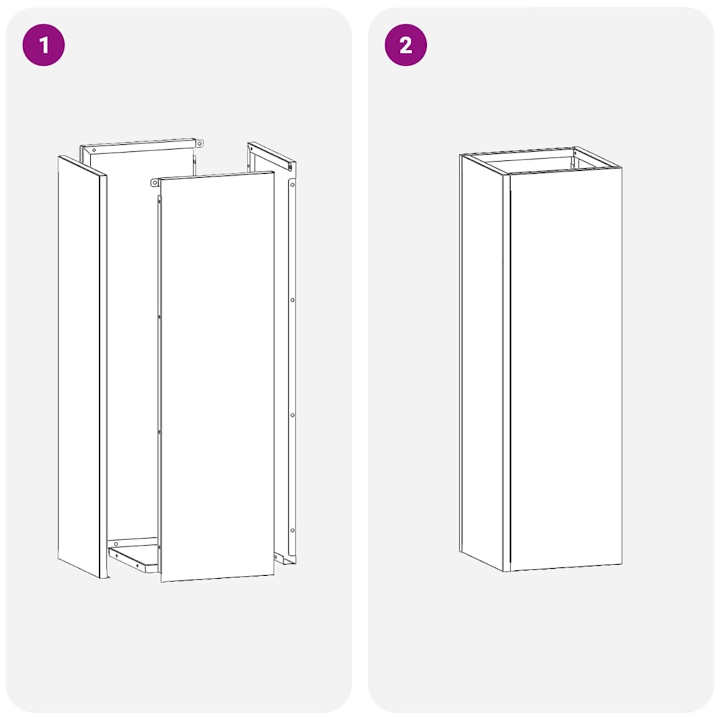 vidaXL Βάση ομπρέλας βροχής Μουσταρδί 15,5 x 15,5 x 49 εκ Ατσάλι