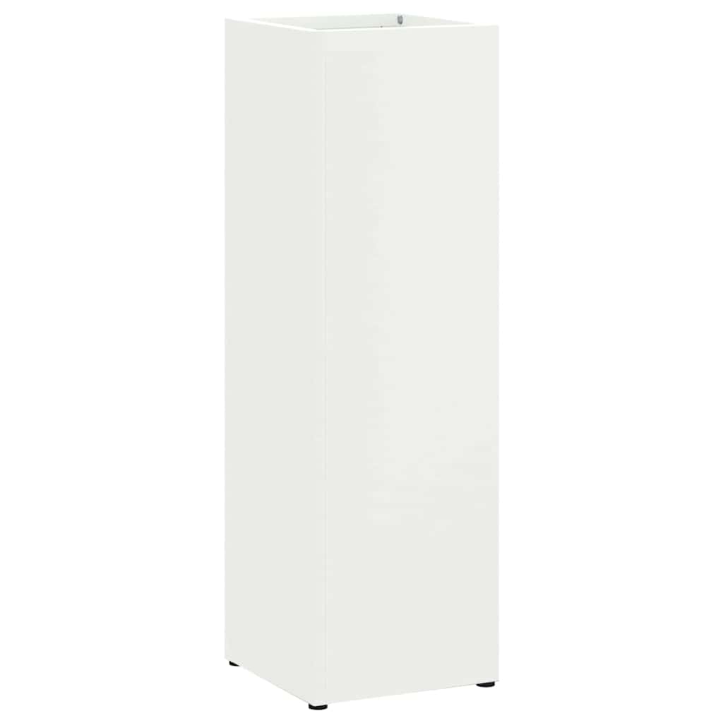 vidaXL Βάση ομπρέλας βροχής Λευκό 15,5 x 15,5 x 49 εκ Ατσάλι